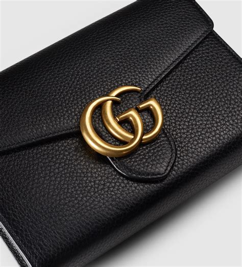 gucci black wallet on chain|Gucci small wallet on chain.